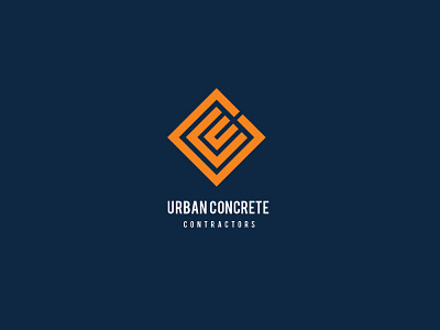 Urban Concrete Contractors concrete creative design geometic graphic design logo logodesign minimalist simple