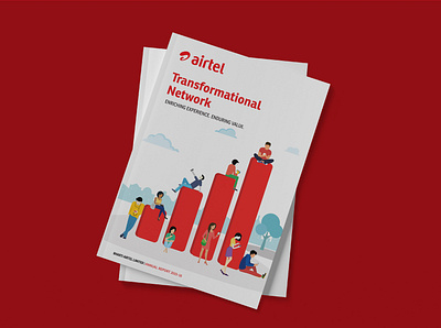 Airtel Annual Report Cover annualreport art bright colours coverart coverdesign design illustration sketch