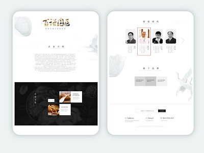 Medical website Chinese medicine contracted style website design design logo ux web 设计