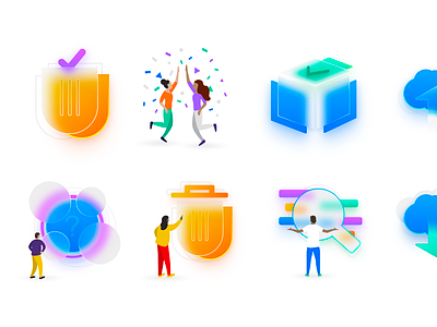 Illustrations Preview - Carina Design System events identity illustration shapes ui vector