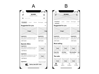 Bombo restaurant app - Ux design