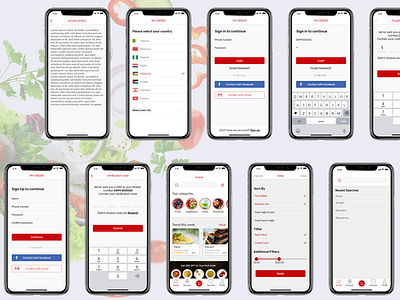 UX/UI design, food delivery app design e commerce ui ux web website