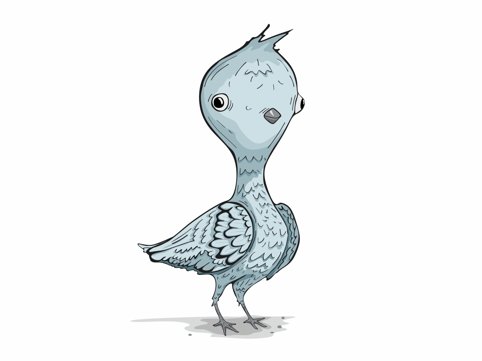 Pigeon cartoon by le0nid on Dribbble