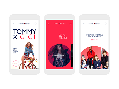 Tommy Hilfiger - Mobile interface design mobile mobile ui tommy hilfiger ui visual