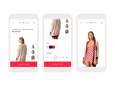 Tommy Hilfiger - Mobile product page ecommerce fashion interface mobile mobile ui product ui visual