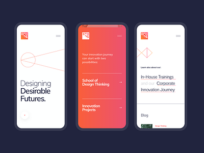 Echos Innovation Lab - Mobile gradient interface mobile mobile ui visual webiste