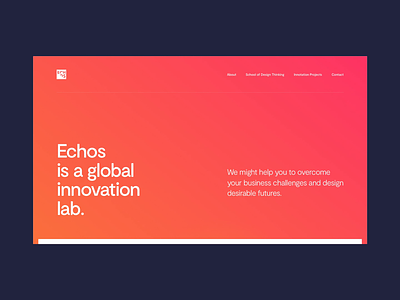 Echos Innovation Lab design gradient interface ui visual