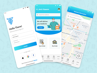 Medicine Delivery App - UX/UI Design | DigiMED