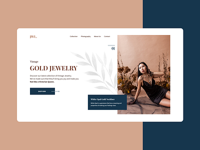 JWL | Vintage Jewelry Website branding design home page landing page typography ui user interface ux web website