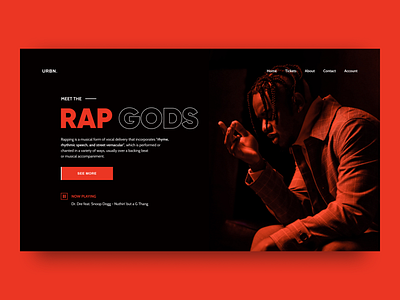 URBN | Festival Landing Page design home page landing page layout layoutdesign typography ui user interface ux web website