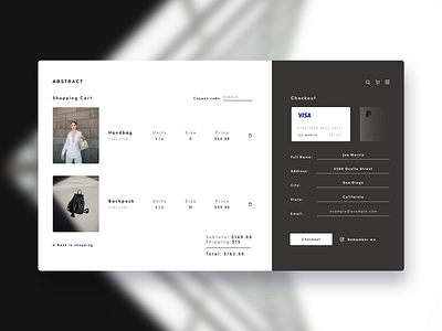 Checkout Page | Daily UI #002 app branding checkout checkout page daily ui dailyui dailyui 002 dailyuichallenge design fashion flat home page illustration landing page ui user interface ux vector web website