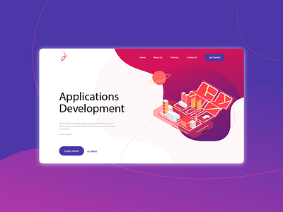 Landing page concept for webdev agency