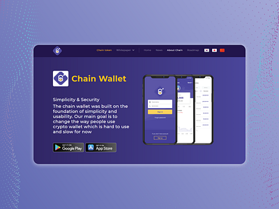 Crypto wallet landing page branding flat front end front end design front end dev ui vector web web developer website