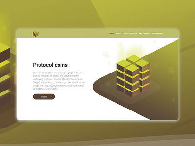 Landing page concept for a crypto branding design illustration landing page ui web website