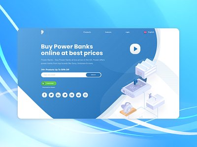 Landing page concept for a product launch design flat ui web web admin web developer