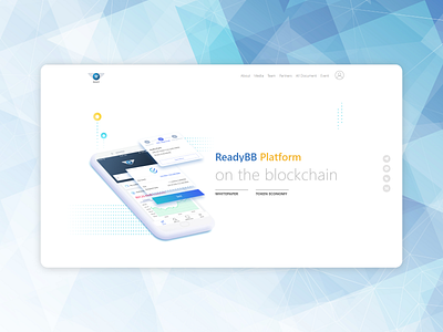 Crypto project landing page design flat landing page ui web