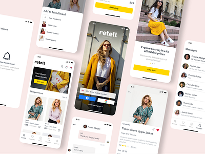 Retell an Online Shopping Platform agency app clean clean ui design flat minimal minimalist studio tech ui ux website