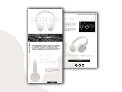 Sound on design e commerce figma flat landing page minimal photoshop ui ui design web design