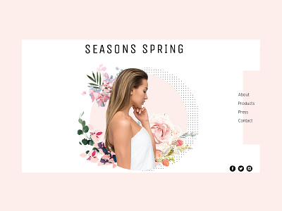 Spring web page - spa concept app challenge daily 100 design flat minimal photoshop ui ui designer web design