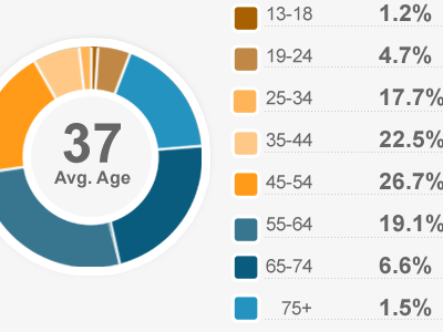Age distribution chart pie