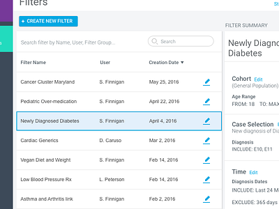 Creating/Editing Filter Groups material ui