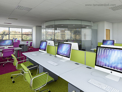 Ippl Office - UK conference glass interior london office presentation uk visualisation vitra