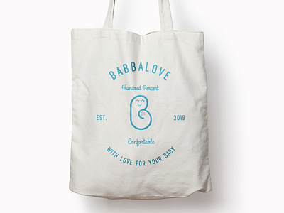 Babbalove Tote Bag app branding design flat graphics icon illustrator logo logotypes minimal typography vector