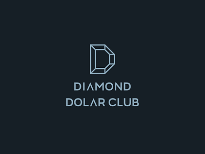 Diamond Dolar Club blue brand grids lettermark logo logo build logomark