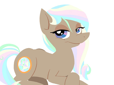 Tawny Opal Pony illustration photoshop