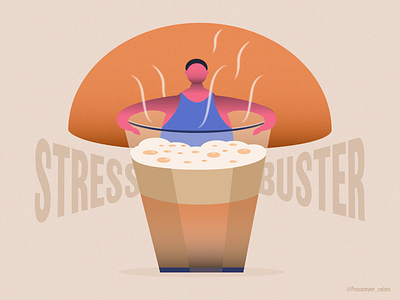 Stress Buster design digital art digital painting illustraion illustration poster art poster design vector