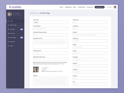 Dashboard Profile admin panel admin profile best design branding dashboard design dashboard template dribbble flat ui design freelance design frontend design illustration landing page profile page uiuxdesign web design webdesign