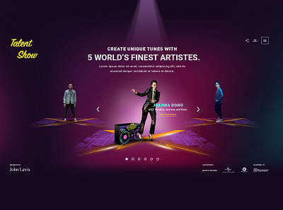 Talent Show 3d animation best design branding dance dance music freelance design freelance designer illustration landing page mockup musician singing uiuxdesign web design web development webdesign website design