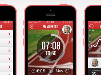 Lumafit Bootcamp app concepts