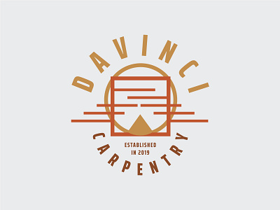 DaVinci Carpentry Logo adobe illustrator branding building carpenter carpentry color creative creative design davinci design geometry illustration invention logo logo design math red tools typography vector