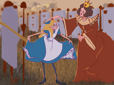 Alice in Wonderland alice drawing illustration photoshop