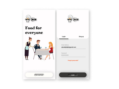 food app figma illustration logo