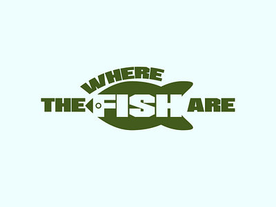 where the fish are logo artwork branding design illustration illustrator typography