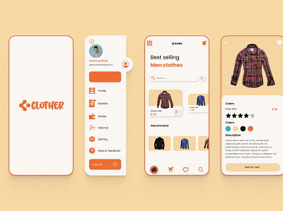 Clother app ui ux