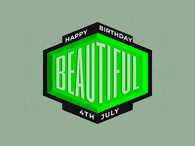 Typography birthday poster