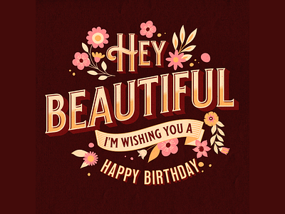 Typography birthday poster