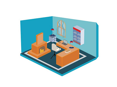 Isometric interior design illustration illustrator isometric design