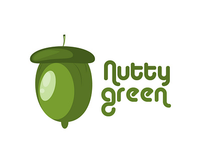 nutty green logo artwork illustrator logo product typography vector