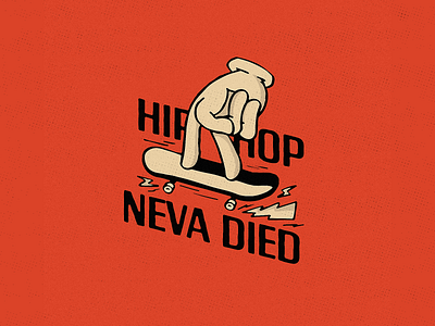 Hip-Hop Neva Died 1st shot finger skateboard hiphop illustration skate board