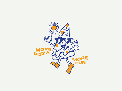 More Pizza More Fun fun funny illustration pizza typography