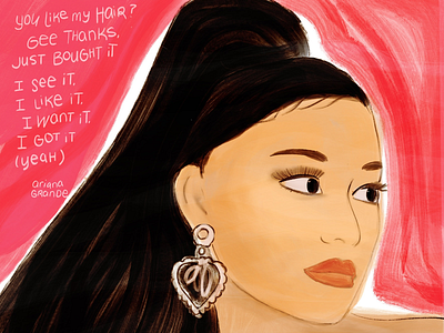 Ariana Grande illustration and quote