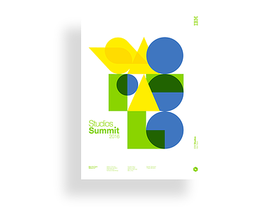 IBM Studios Summit 2016 brazil geometric ibm ibmdesign ibmstudios minimalism poster