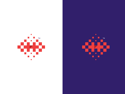 Hexel logo op.1 branding colorful flat h letter h logo hex hexels icon illustration lettermark logo mark modern pattern pixel
