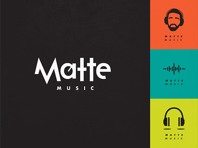Matte Music Branding brand brand design branding icons illustration illustration design logo logo design music music logo
