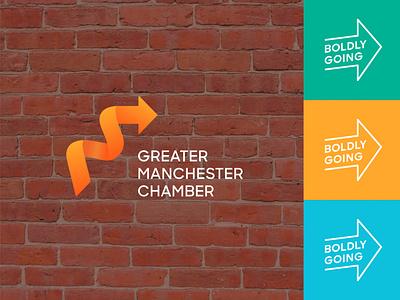 Greater Manchester Chamber Branding brand brand design chamber chamber of commerce color palette colorful gradient graphicdesign lockup logo logo design logo system new hampshire state identity tagline tagline lockup