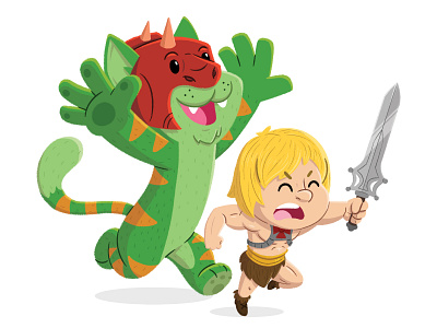 By the power of Cuteskull! animation character childrens cute design he man illustration kids lit masters of the universe
